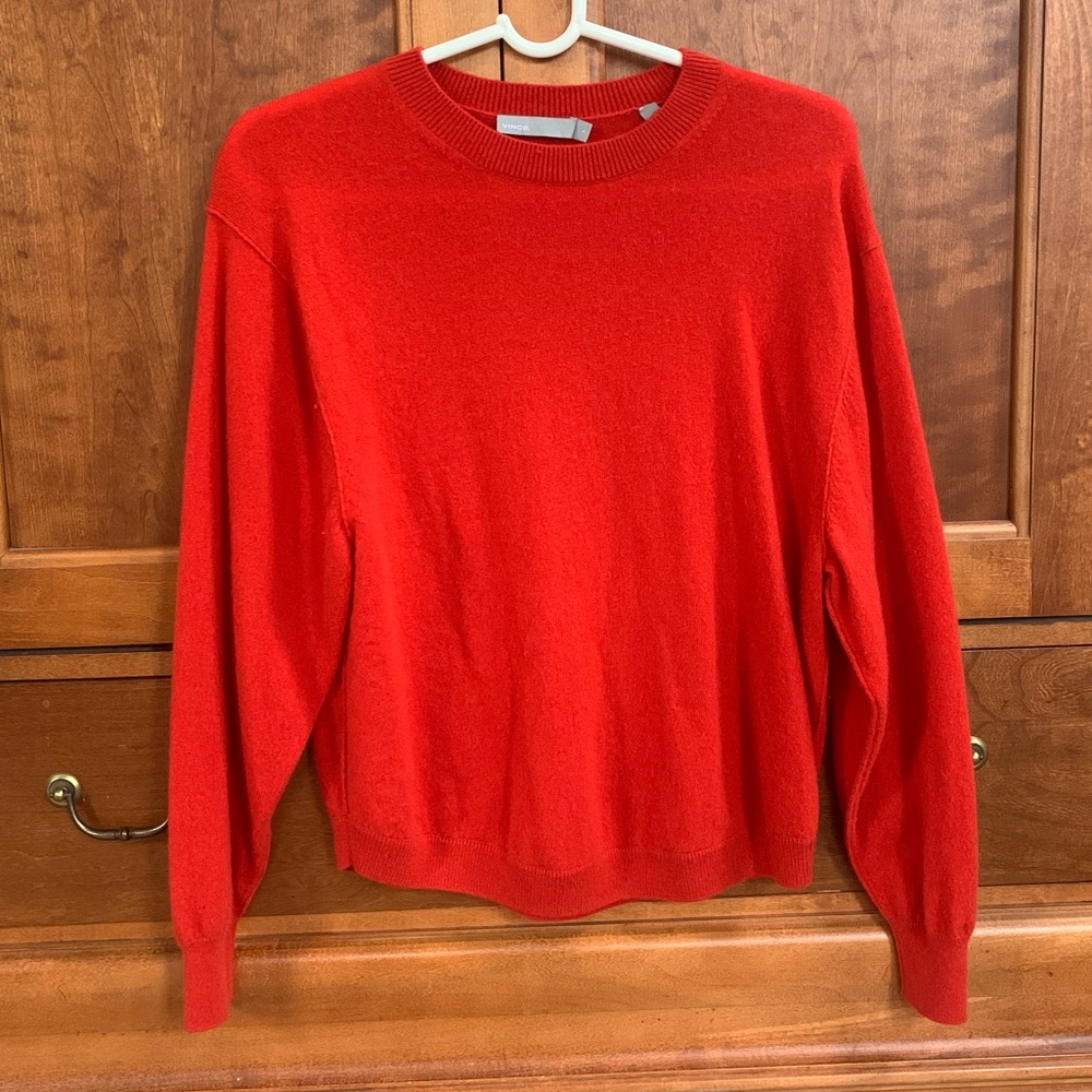 vince red sweater size s